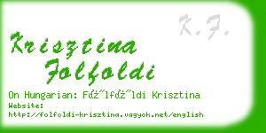 krisztina folfoldi business card